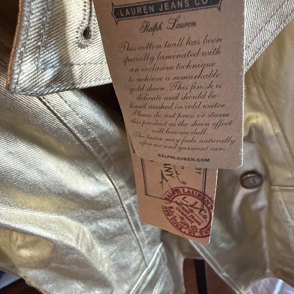 Vintage Y2K Classic Lauren Ralph Lauren Gold Jacket Double Breasted READ - Picture 6 of 12